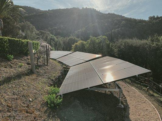 Ground mount system for a Los Gatos homeowner.