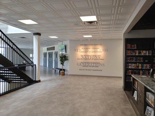 Lobby with our vision statement