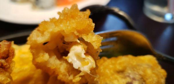 Inside the soft shell crab tempura