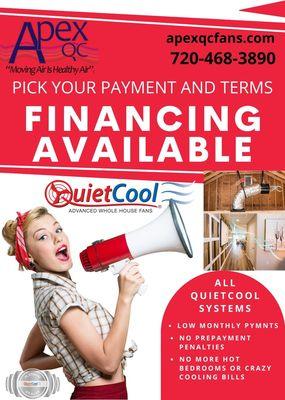 We offer financing!!