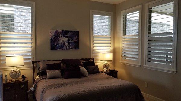 Custom Shutter's in Master Bedroom