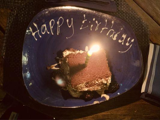 Birthday tiramisu