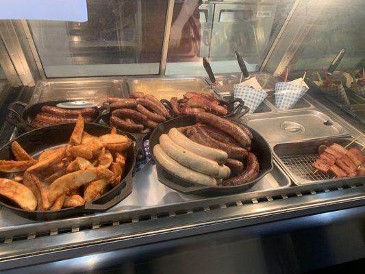 Hot food options! Wurst Lunch options.