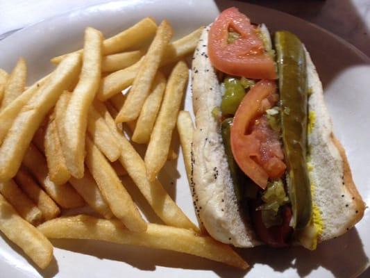 Chicago Style Hot Dog.   Pretty good