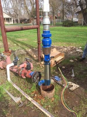 Agricultural well pump installation.