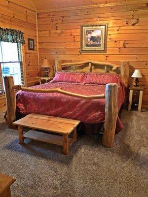 Bedroom of Bear Naked Cabin