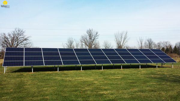 Ground mount installation in Delaware, Ohio.