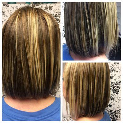 Sharp A-Line for this Mama-to-be helping her fine hair look and feel fuller and healthy