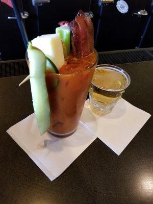 Bloody Mary with a beer chaser #youknowyouareinWisconsin