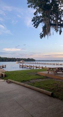 View from the docks & boat slips.