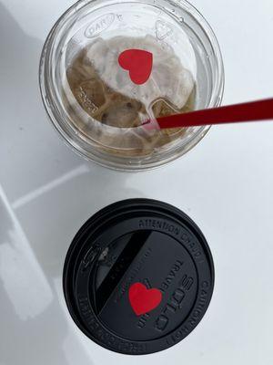 Cute little heart stickers on each lid