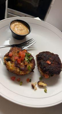 burnt crab cake