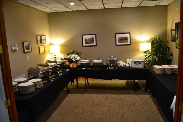 Buffet set up for a tournament - not much left at the end!!