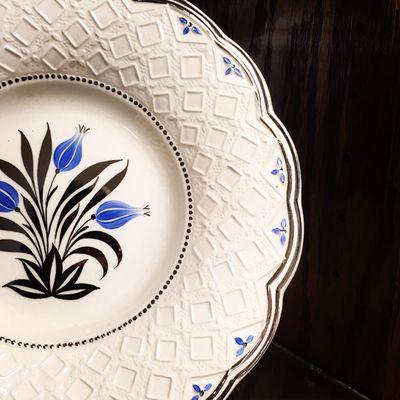 Antique Wedgewood & Tiffany plate collaboration.