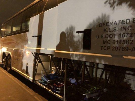 The Shuttle Bus filled with all the chairs to take you back to the parking lot @ The Doheny Blues Festival in Dana Point 2018