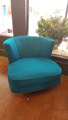 MidCentury swivel in 1960's teal