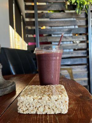 Andy's Candy and Rice Krispy treat