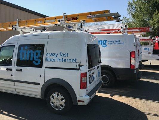 Working hard to bring Ting Crazy Fast Fiber Internet® to your area.