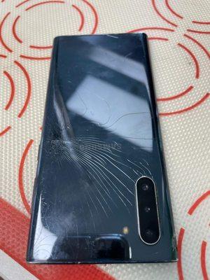 Broken glass on Samsung Galaxy Note