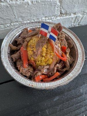 Pepper Steak Mofongo