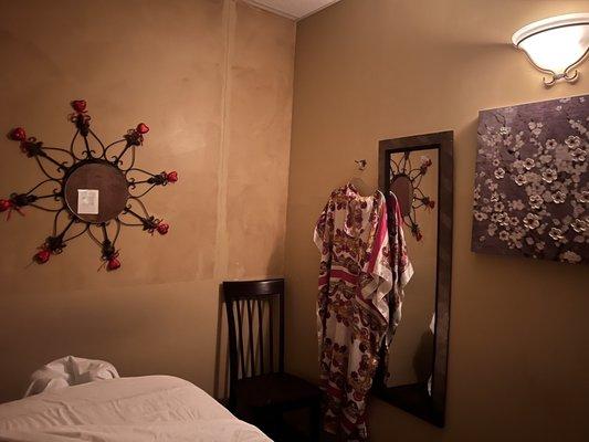 Massage Room, with Satin Robe