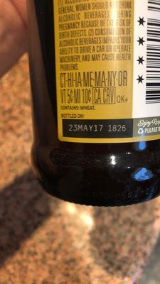 Expired beer from sunset beer distributor, store clerk said its still good that its may 17 2018