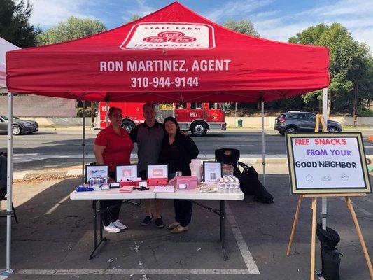 Ron, Liz & Maria at the Torrance Farmers Market.