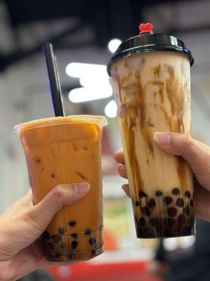 thai tea & boba milk tea