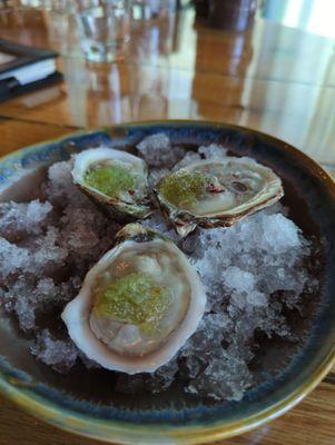 Oyster, caviar,Pernod