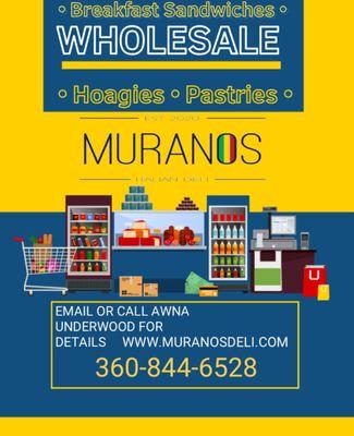 We are Licensed Wholesale Providers - Breakfast and lunch are our specialties!