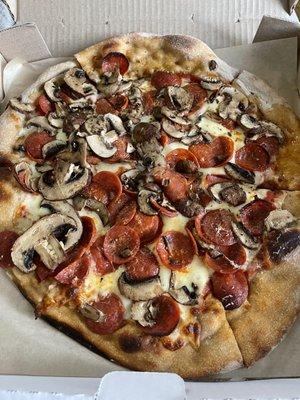 Pepperoni with mushrooms