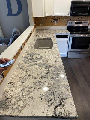 Ice blue granite