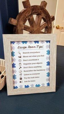 Escape Room Tips