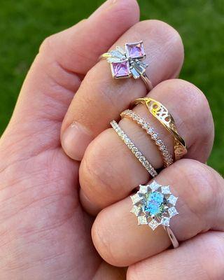 Custom made diamond bands and gemstone rings!