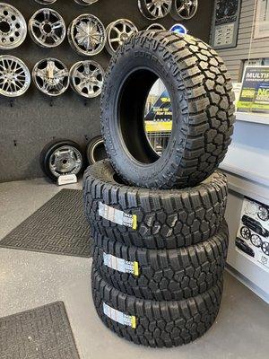 Tire display in lobby