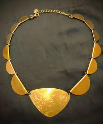 Gold and silver freeform necklace