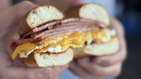 Ham & Cheese on a Bagel