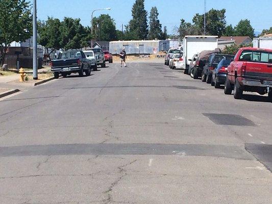 14 of their customer cars parked on the public street for weeks at a time.