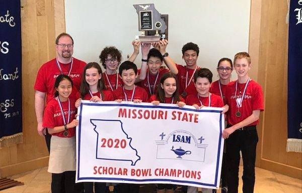 Our Academic Team once again took the title of Scholar Bowl Champions in an academic competition against dozens of schools across Missouri