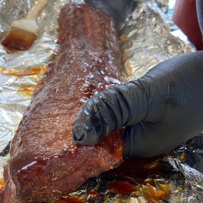 Tender, fall off the bone baby back ribs