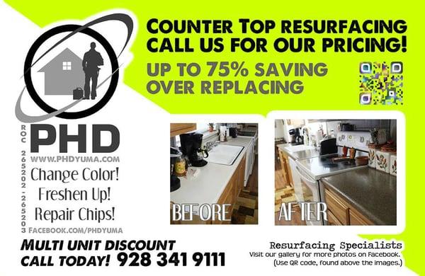 Counter top resurfacing