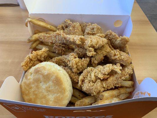 3 Piece Tender Box with Fries and a Biscuit