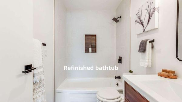 Refinished bathtub by 6 Hammers