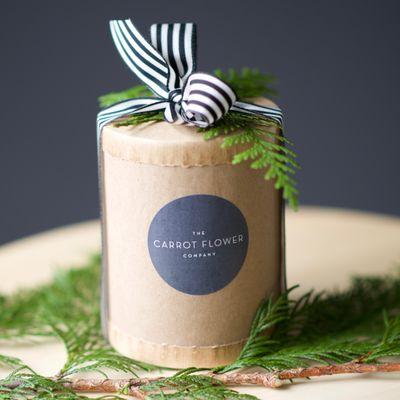 We provide complimentary gift wrapping -- complete with wrapping paper, ribbon, and a botanical clipping!