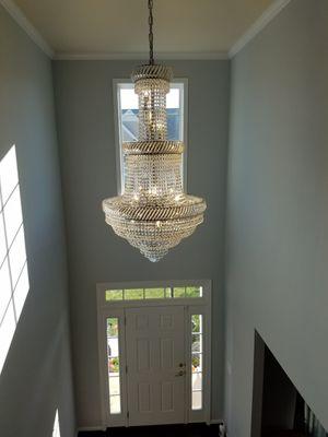 2 story Foyer chandelier