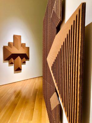 Don't miss some amazing creations made of corrugated cardboard...exhibit closes on Sun Jan 28, 2018! #ericnielsenkc #kansascity