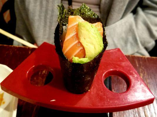 Salmon Avocado Hand Roll