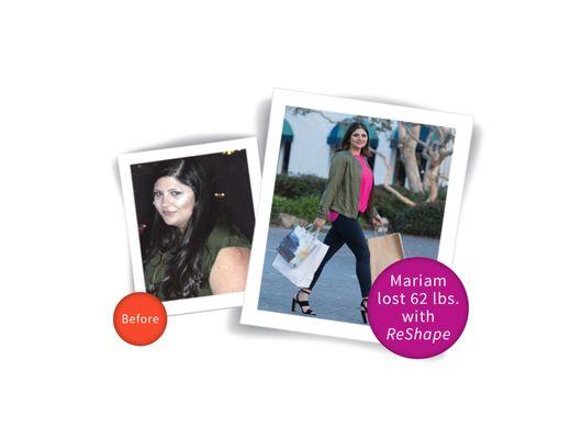 Mariam lost 62 pounds with Reshape