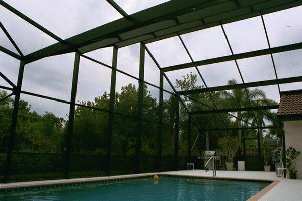 Gable pool screen enclosure