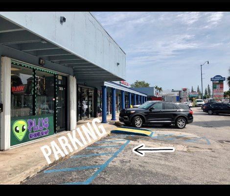 Parking in store front